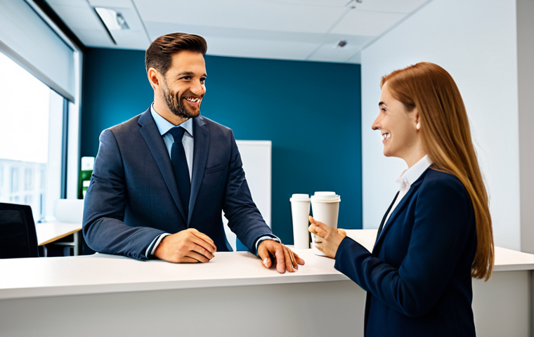 Informal Feedback in a Modern Office**
A man and a woman, both professional adults, fully clothed in modest business casual attire, engaged in a constructive, informal conversation next to a sleek coffee station in a modern, well-lit office. They exhibit natural, open body language, making eye contact, conveying trust and genuine dialogue. The atmosphere is collaborative and positive. Perfect anatomy, correct proportions, natural pose, well-formed hands, proper finger count, natural body proportions, safe for work, appropriate content, fully clothed, professional, high-quality corporate photography, ultra detailed, soft cinematic lighting.
**